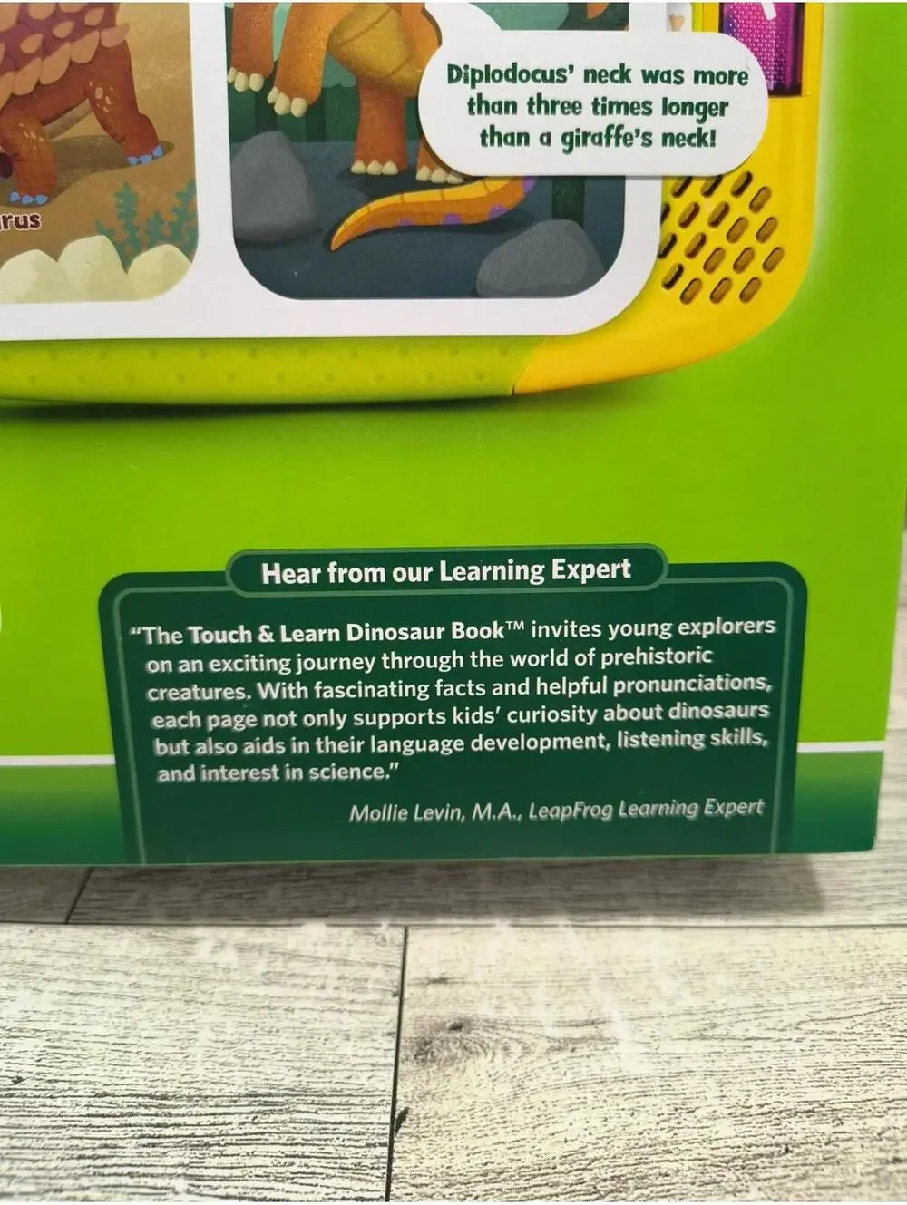 Leap Frog Touch & Learn Dinosaur Electronic Book Toddler Toy Lights Sounds New
